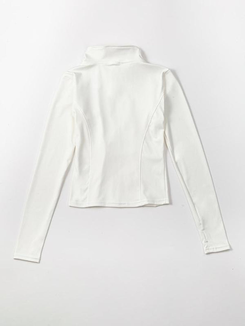 Women's Zip-Up Thumb Hole Sports Jacket – All-Season Activewear