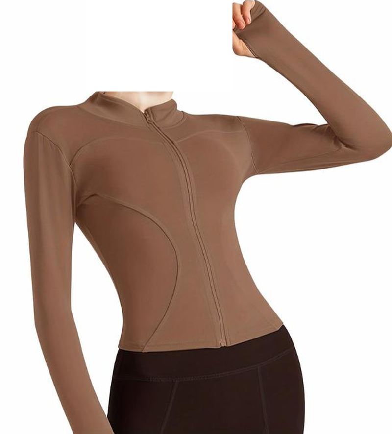 Women's Zip-Up Thumb Hole Sports Jacket – All-Season Activewear