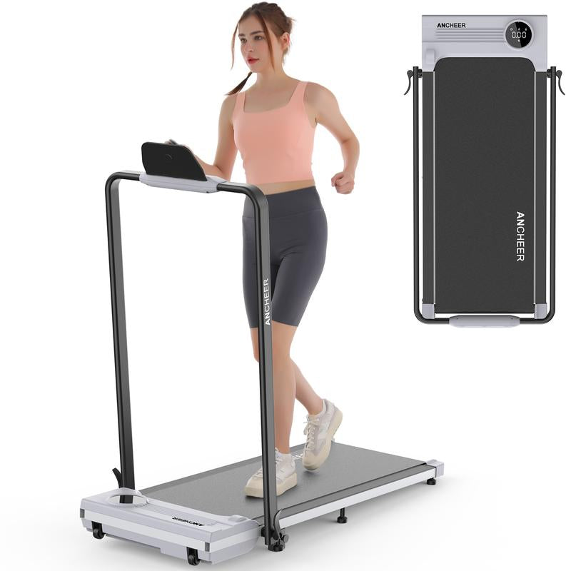 Ancheer 2-in-1 Treadmill with Armrest, LED Display & Remote Control