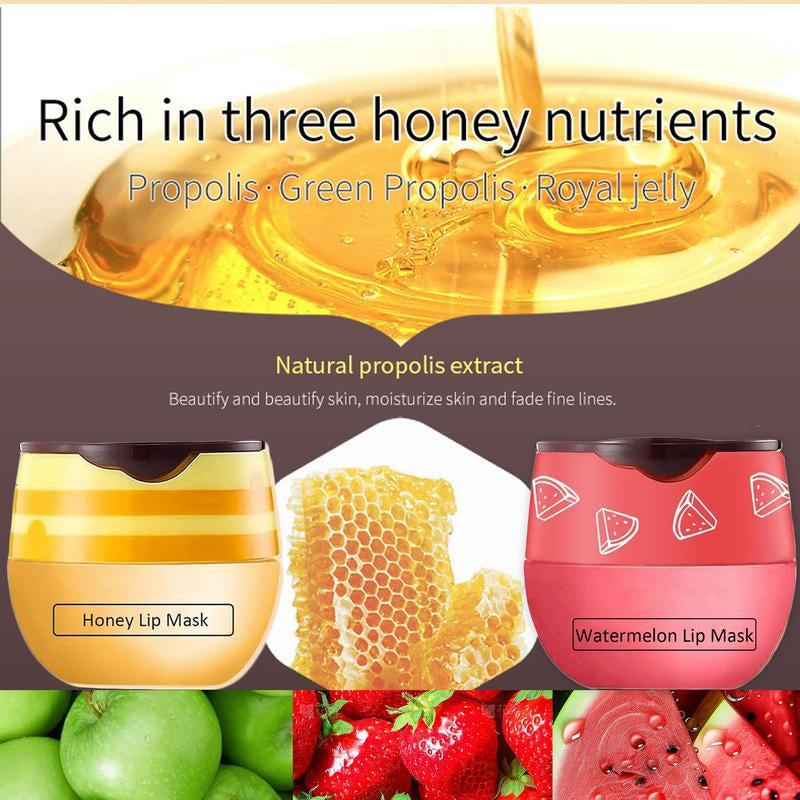 4-Piece Bee Lip Care Set – Balm, Mask, Scrub & Moisturizer