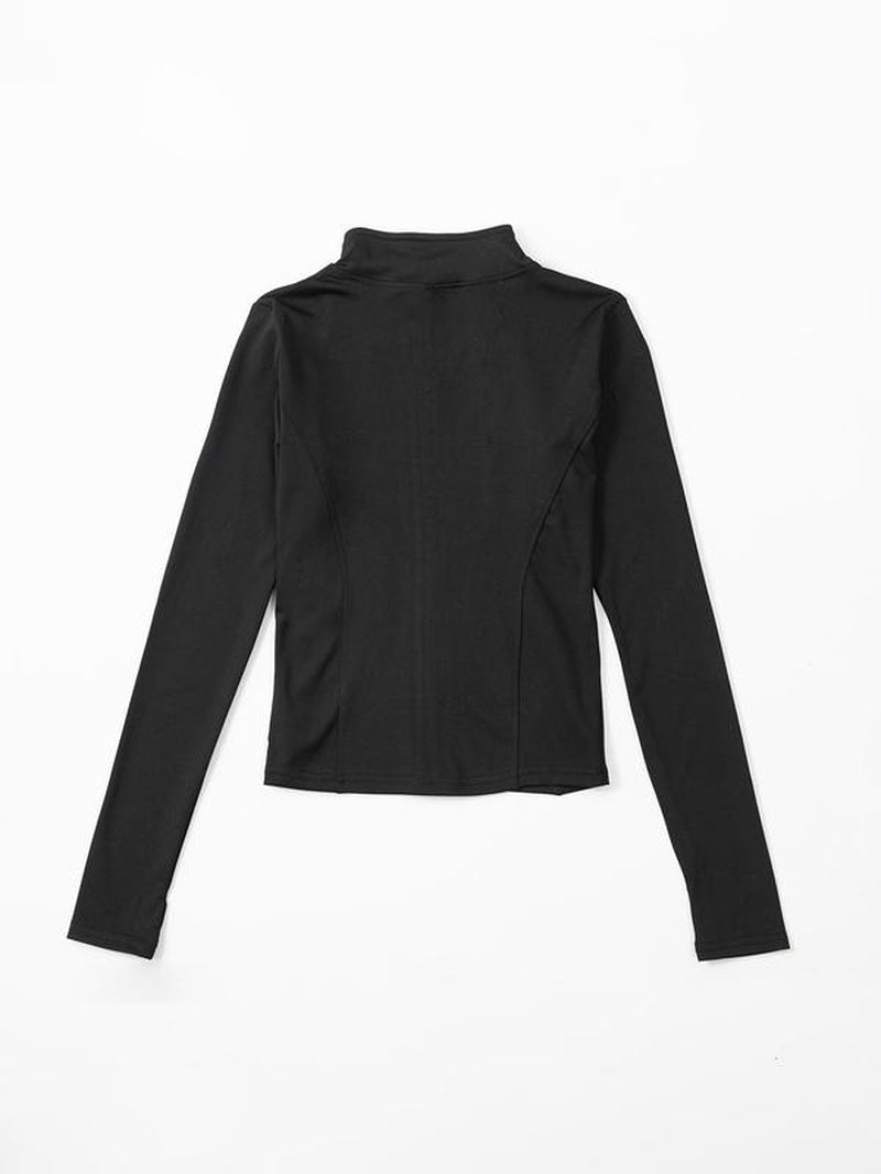 Women's Zip-Up Thumb Hole Sports Jacket – All-Season Activewear
