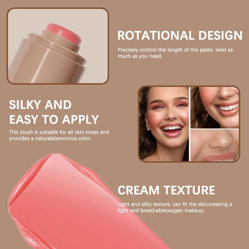 Long-Lasting Waterproof Blush Stick Set – Highly Pigmented & Silky Finish