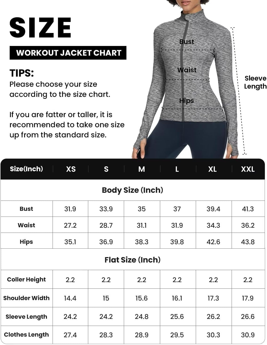 Women's Athletic Full-Zip Running Jacket – Workout & Yoga Top