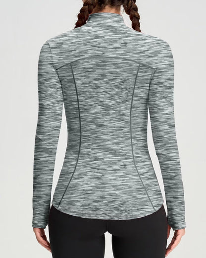 Women's Athletic Full-Zip Running Jacket – Workout & Yoga Top