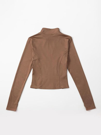 Women's Zip-Up Thumb Hole Sports Jacket – All-Season Activewear
