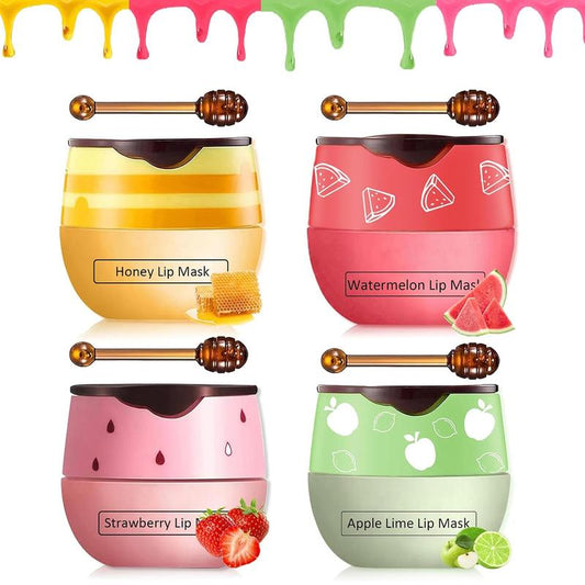 4-Piece Bee Lip Care Set – Balm, Mask, Scrub & Moisturizer