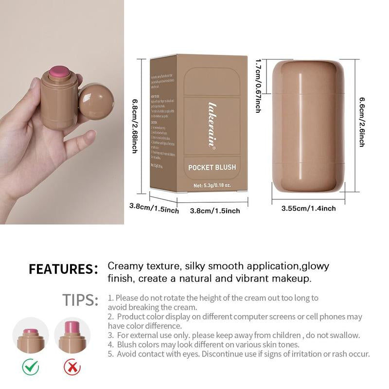 Long-Lasting Waterproof Blush Stick Set – Highly Pigmented & Silky Finish